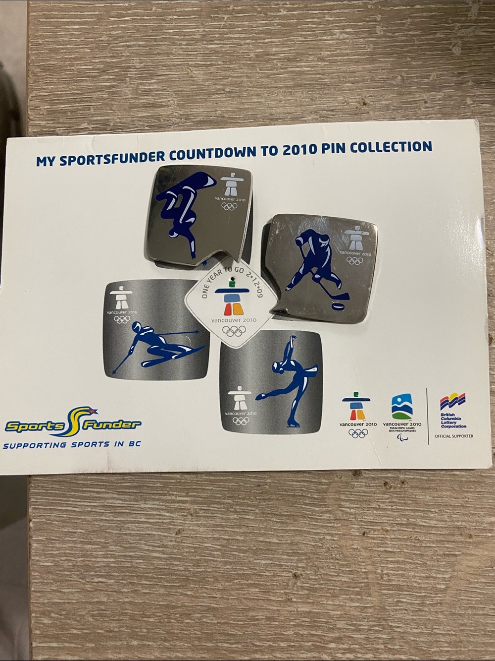 Vancouver 2010 SportsFinder Olympic Pin Set - Silver & Blue